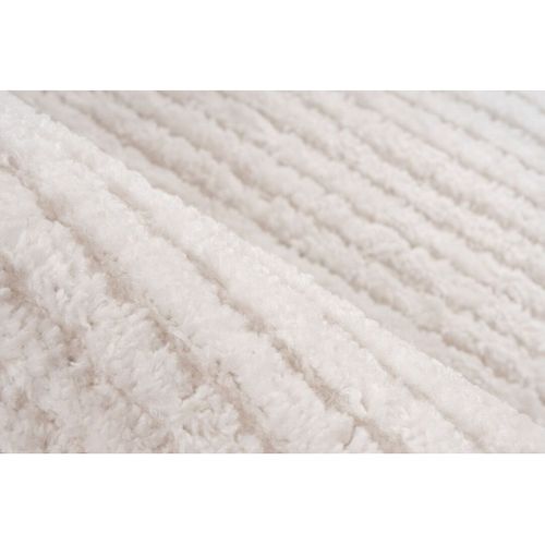 Tapis Motif Rayure Moderne Effet 3d Samena Ivoire 120x170