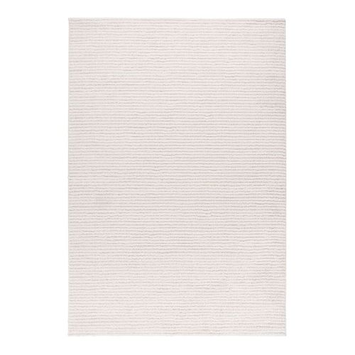 Tapis Motif Rayure Moderne Effet 3d Samena Ivoire 120x170