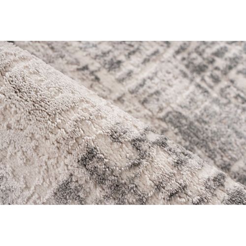 Tapis Moderne Rayé Effet 3d Rectangle Trios Argenté 80x150