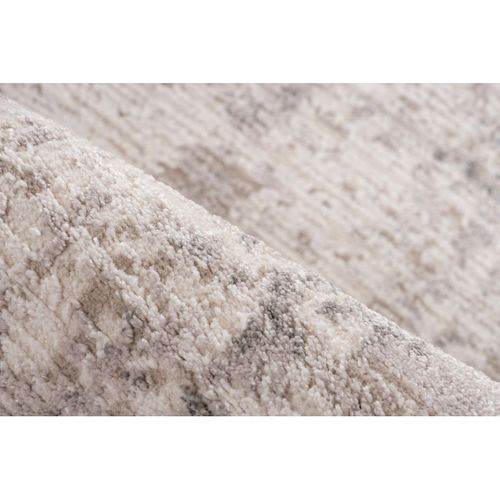 Tapis Rectangle Design Rayé Effet 3d Myneral Argenté 80x150