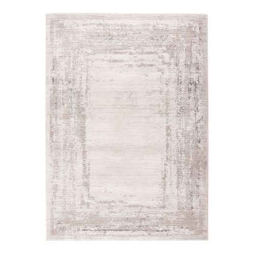 Tapis Rectangle Design Rayé Effet 3d Myneral Argenté 200x290