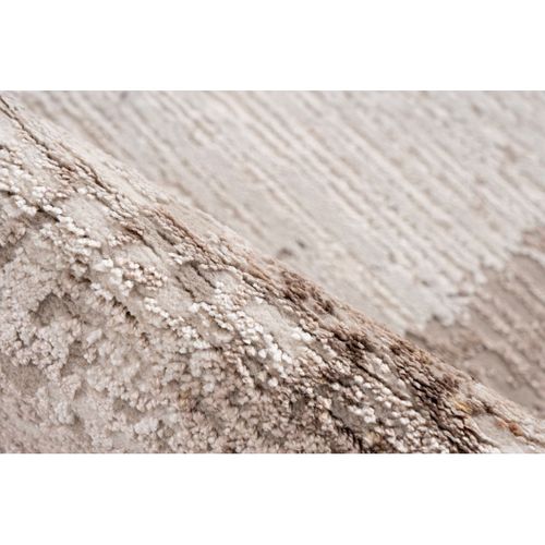 Tapis Rectangle Design Rayé Effet 3d Myneral Taupe 80x150