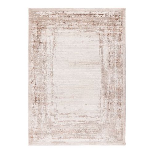 Tapis Rectangle Design Rayé Effet 3d Myneral Taupe 80x150