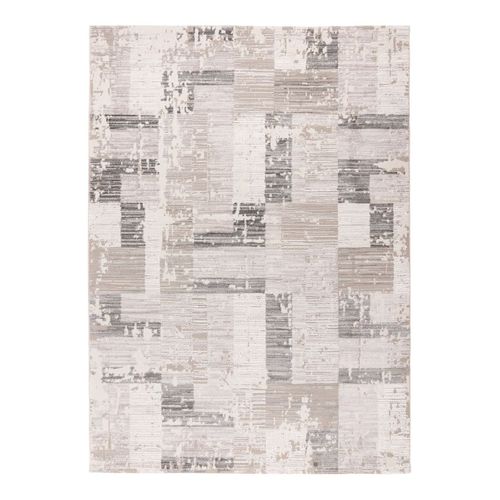 Tapis Effet 3d Moderne Rectangle Everst Argenté 120x170