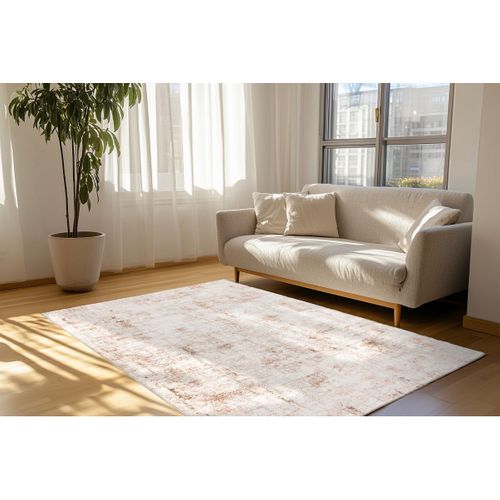 Tapis Abstrait Design Effet 3d Bekthiari Taupe 120x170