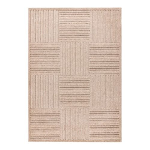 Tapis Graphique Extérieur Et Intérieur Effet 3d Design Parma Beige 120x170