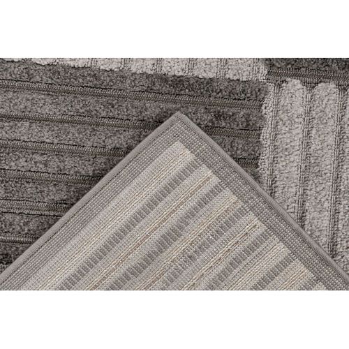 Tapis Graphique Extérieur Et Intérieur Effet 3d Design Parma Gris 120x170