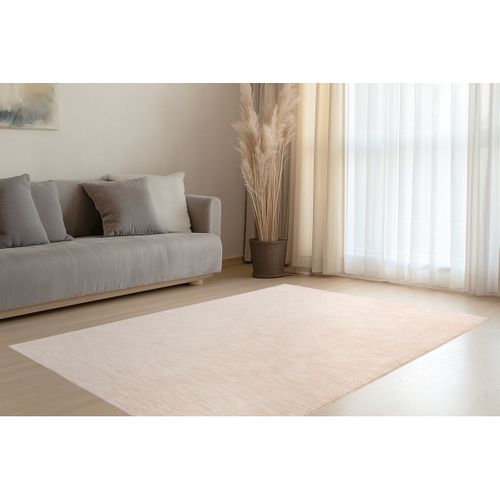 Tapis Doux Avec Franges Moderne Dégradé Mutanya Ivoire 120x170