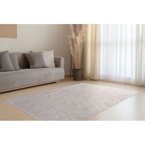Tapis Doux Avec Franges Moderne Dégradé Mutanya Argenté 200x290
