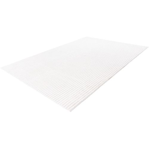Tapis Doux Uni Effet 3d Moderne Malko Ivoire 120x170