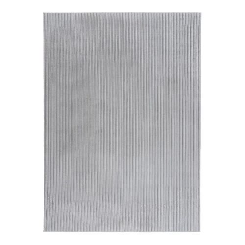 Tapis Doux Uni Effet 3d Moderne Malko Argenté 200x290