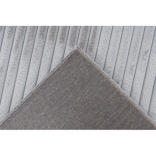 Tapis Doux Uni Effet 3d Moderne Malko Argenté 200x290