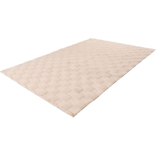 Tapis Effet 3d Uni Moderne Doux Flotissy Beige 120x170