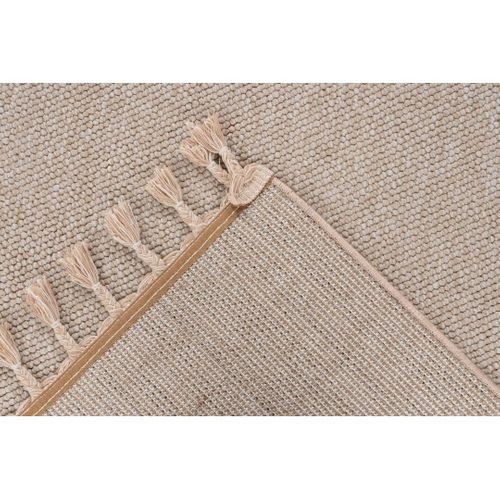 Tapis Avec Franges Moderne Uni Jalna Beige 80x150
