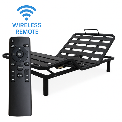 Ensemble Lit Électrique 90x190 Beige – Sommier Relaxation à Lattes + Contour Bouclette + Matelas