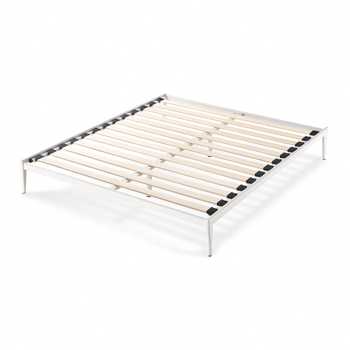 Sommier Métallique 180x200 Style Industriel Noir - Cadre à Lattes Larges - Design Style Urbain