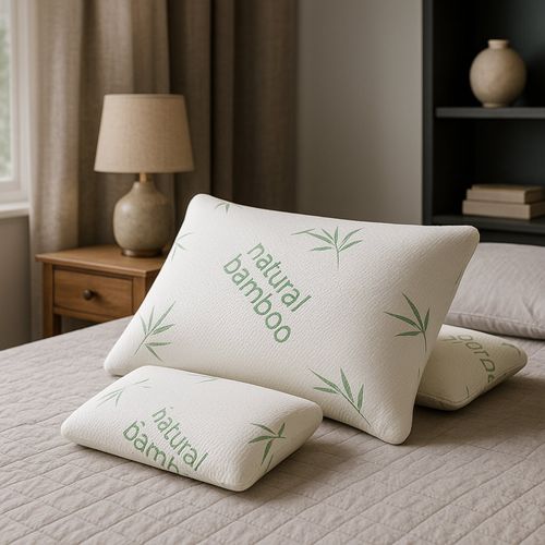 Oreiller Mémoire De Forme Bambou, Micro-perforé - Collection Bamboo - 40 X 70 Cm