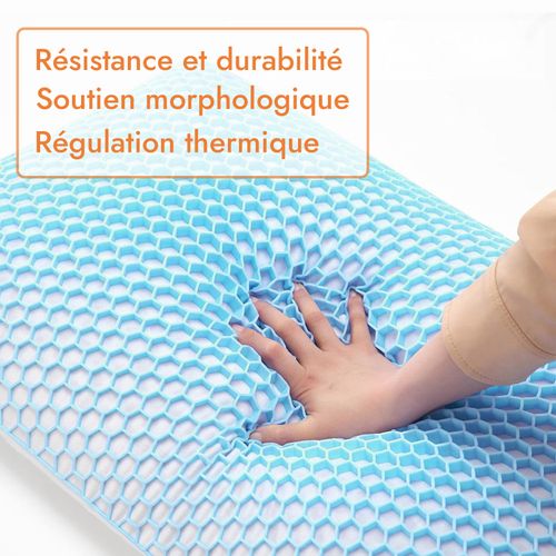 Oreiller Mémoire De Forme Intelligent, Structure Alvéolée - Collection Tpe - 40 X 70 Cm