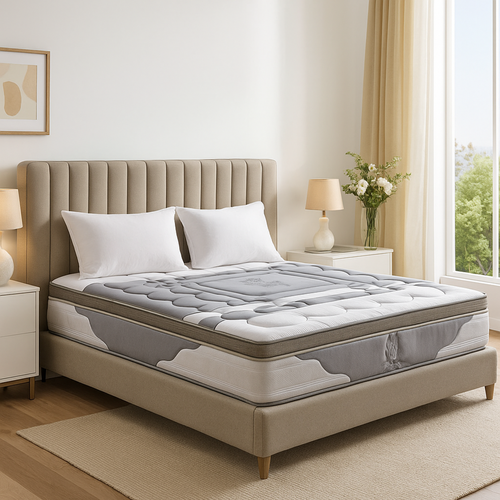 Matelas Platinium 140x190 Cm - 32 Cm - Latex, Mémoire De Forme Et Ressorts Ensachés