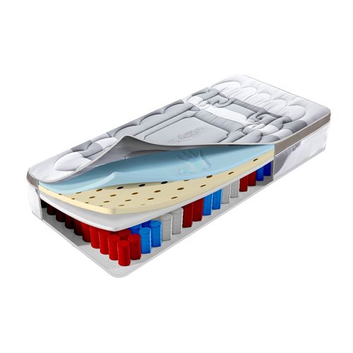 Matelas Platinium 140x190 Cm - 32 Cm - Latex, Mémoire De Forme Et Ressorts Ensachés