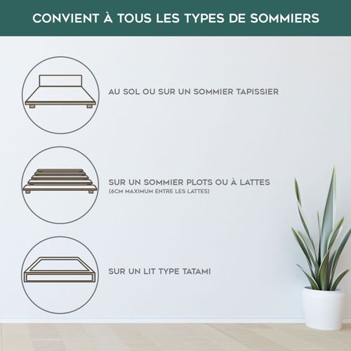 Matelas Excelsior 200 X 200 Cm - Mémoire De Forme - Ressorts Ensachés