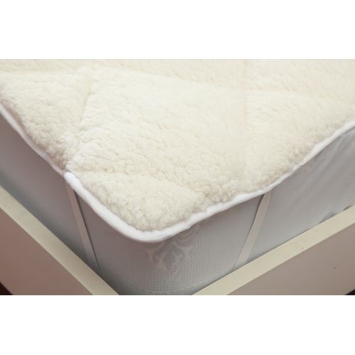 Surmatelas Réversible 160 X 200 Cm Sherpa Blanc - Double Face Eté-hiver