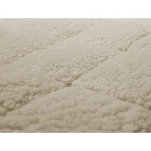 Surmatelas Réversible 200 X 200 Cm Sherpa Blanc - Double Face Eté-hiver