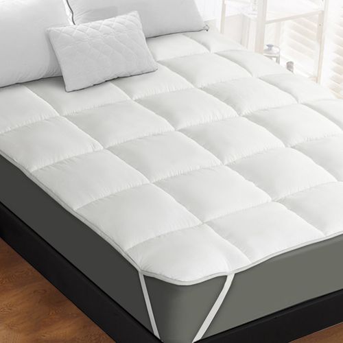 Surmatelas square 160x200 - Convient à tous les matelas - 4 sangles de maintien