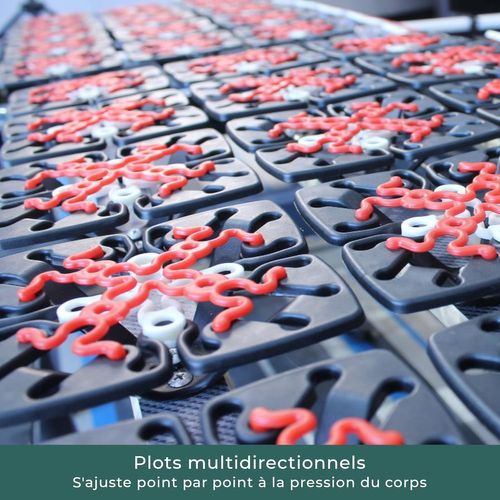 Ensemble Lit Électrique Matelas 2x70x200 Cm - Sommier à Plots + Mémoire De Forme - Moteur Inclus