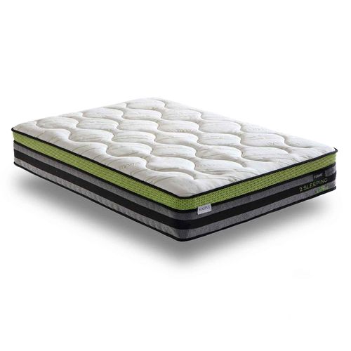 Matelas Ressort 200x200 Cm - BI-CONFORT Accueil Mémoire De Forme - 2 Zones De Fermeté Différenciées