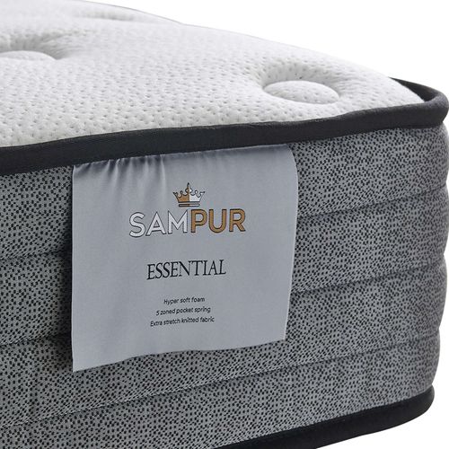 Matelas Essentiel 200x200 Cm - 23 Cm D'épaisseur - Mémoire De Forme - Ressorts Ensachés