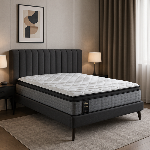 Matelas Nirvana 200x200 Cm -  26 Cm D'épaisseur - Mémoire De Forme, Ressorts Ensachés Et Latex