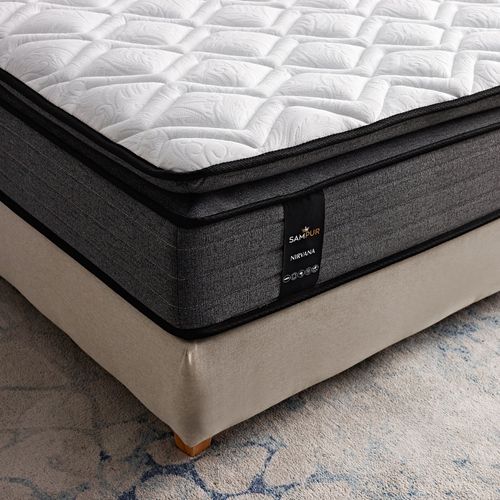 Matelas Nirvana 200x200 Cm -  26 Cm D'épaisseur - Mémoire De Forme, Ressorts Ensachés Et Latex