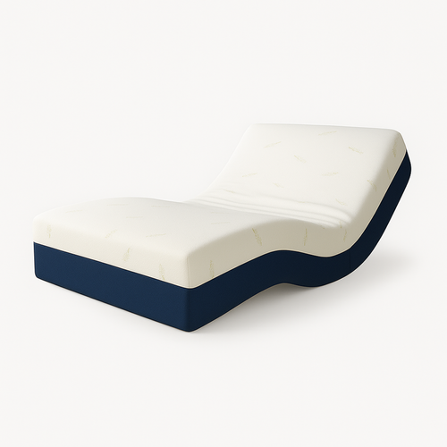 Pack Lit Électrique Matelas 200x200 - Gris - Sommier Relaxation+contour Lit Velours Cotelé+matelas