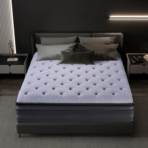Matelas Ressort 200x200 Cm - Surmatelas - Accueil Mémoire De Forme Epaisseur 25 cm