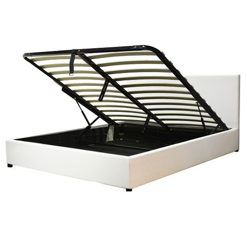 Lit Coffre Clémentine Deluxe : Tissu Et Sommier à Lattes - 90x190 Cm