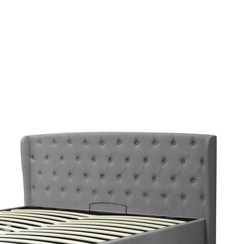 Lit Coffre Clémentine Deluxe : Tissu Et Sommier à Lattes - 200x200 Cm