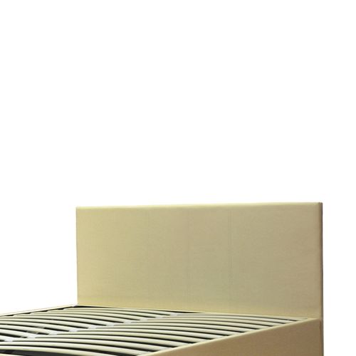 Lit Coffre XXL 180x200cm Tissu Sable - Capacité 900 Litres - Sommier à Lattes