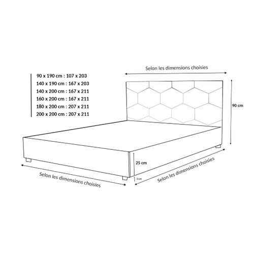 Lit Coffre Clémentine Avec Tête De Lit 90x190 Cm- Grand Espace De Stockage - Simili Cuir - Blanc