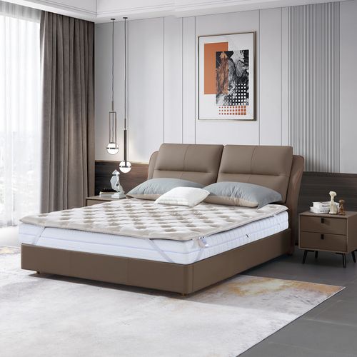 Surmatelas 180x200 Cm Bamboo Relax - Mémoire De Forme Et Latex - 7 Zones De Confort