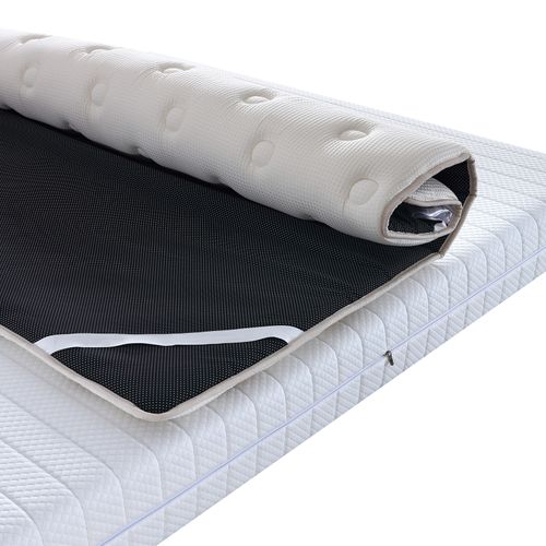 Surmatelas 180x200 Cm Bamboo Relax - Mémoire De Forme Et Latex - 7 Zones De Confort