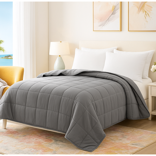 Couette Ultra-légère Microfibre 220 X 240 Cm- 100 G/m² - Anti-transpiration - Thermorégulatrice