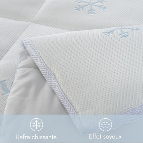 Couette Spéciale Été 220 X 240 Cm - 300 G/m² - Anti-transpiration - Fibres Ice Cool Rafraîchissantes