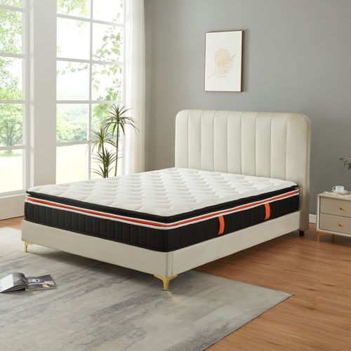 Matelas 160x200 Cm - Matelas Epais - Double Surmatelas - Accueil Mémoire De Forme