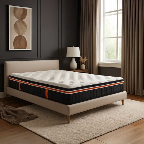 Matelas 200x200 Cm - Matelas Epais - Double Surmatelas - Accueil Mémoire De Forme