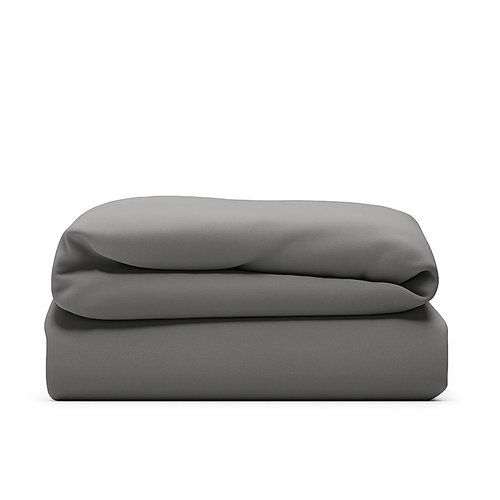 Housse De Couette 240x260 Cm Grise - Douce, Respirante Et Naturelle
