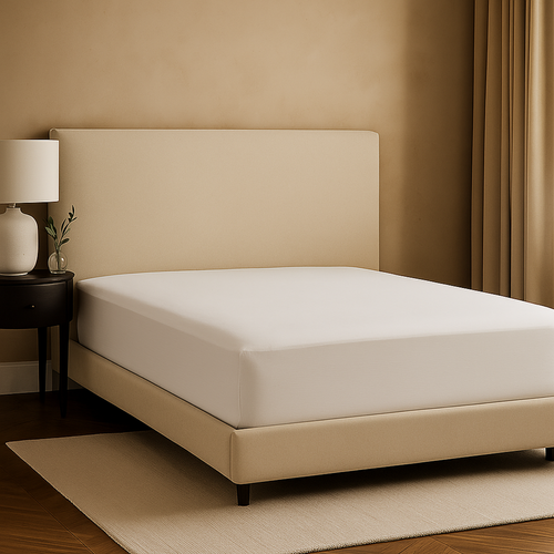 Drap Housse 200x200 Cm Blanc - Confort Doux Et Respirant - Bonnet Extensible