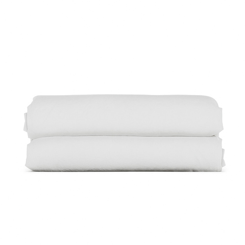 Drap Housse 200x200 Cm Blanc - Confort Doux Et Respirant - Bonnet Extensible