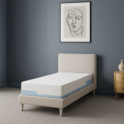 Matelas  70x200 Cm Mémoire De Forme Et Housse Rafraichissante - Matelas Déhoussable Universel Ice