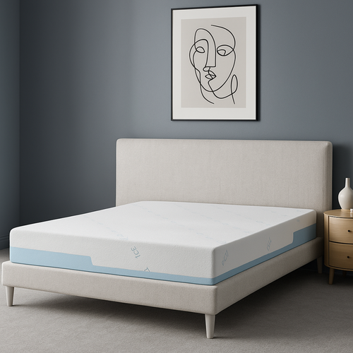 Matelas  160x200 Cm Mémoire De Forme Et Housse Rafraichissante - Matelas Déhoussable Universel Ice